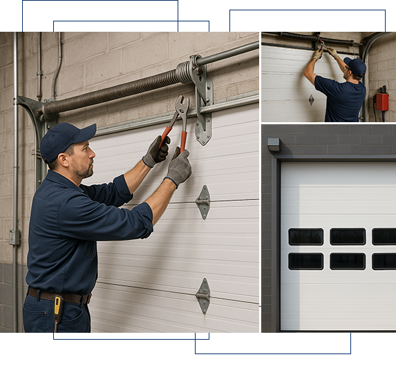Custom Garage Door Upgrades in Beverly Hills CA | Just Garage Door Repair Technician installing custom garage door upgrades at a home in Beverly Hills